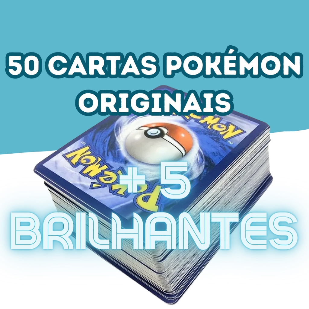 Lote até 80 Cartas Pokemon Com BRILHANTE GARANTIDA - ORIGINAL COPAG -  Escorrega o Preço