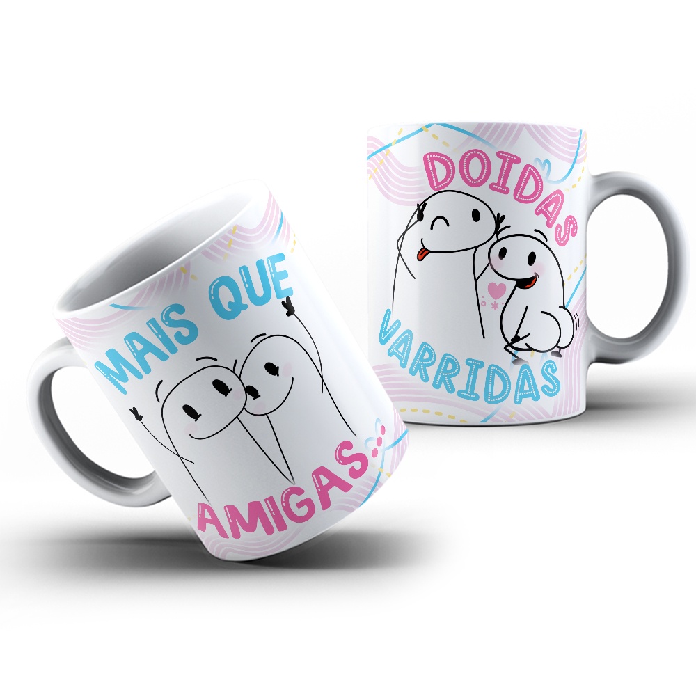 Caneca Flork Meme Palito Figurinha Sticker Presente Criativo Frases  Divertidas Engraçadas