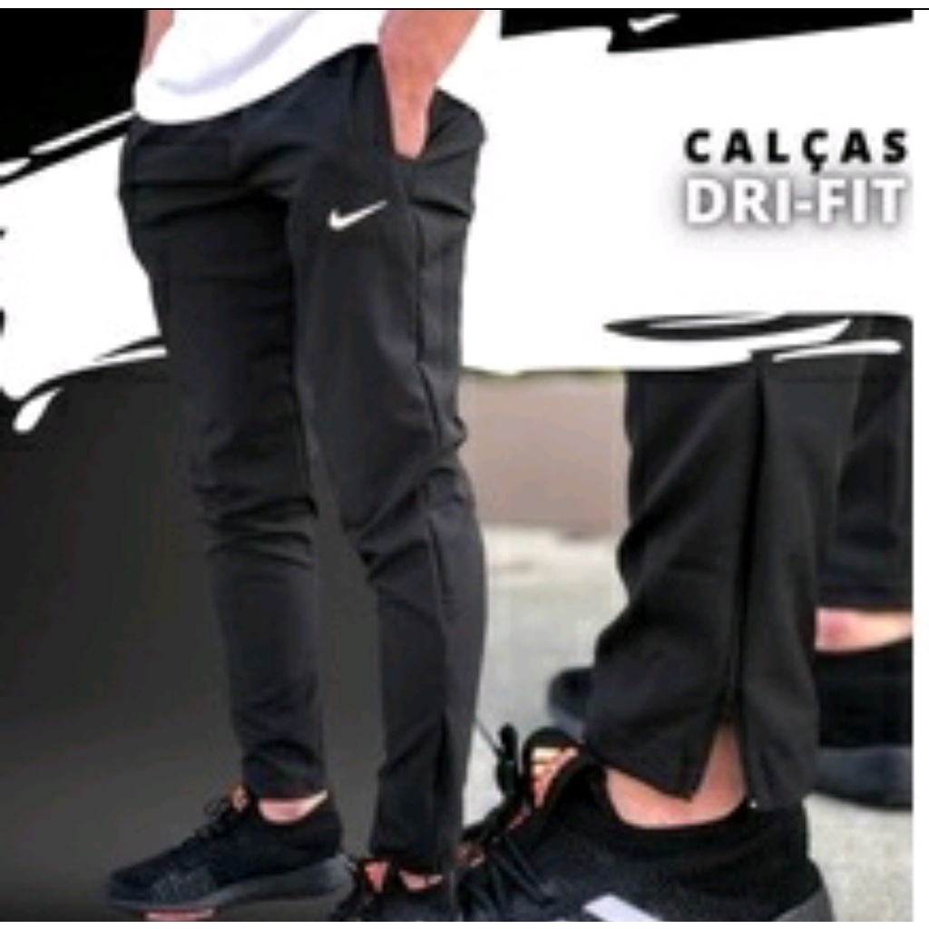 Calça tactel nike com elastico store na barra