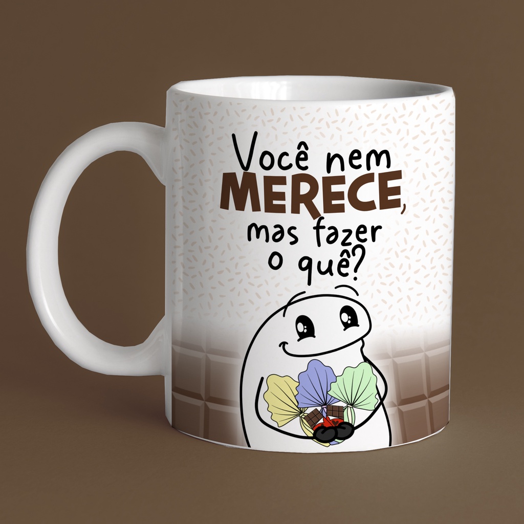 Caneca Meme Flork Palito Páscoa Frases Divertidas Oferta Hj