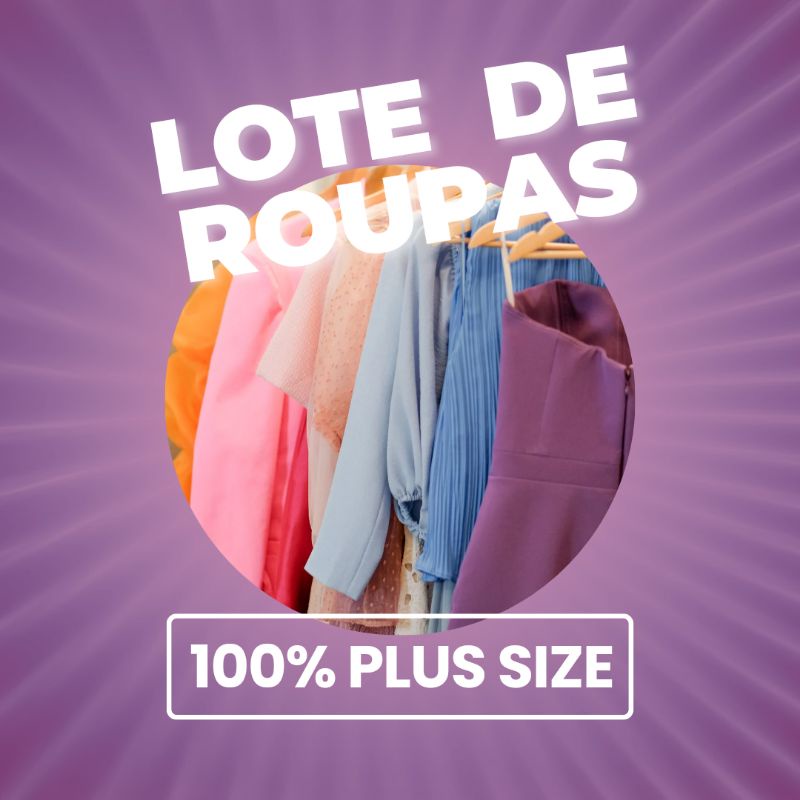 LOTE DE ROUPAS PARA REVENDA EM BRECHÓ PLUS SIZE