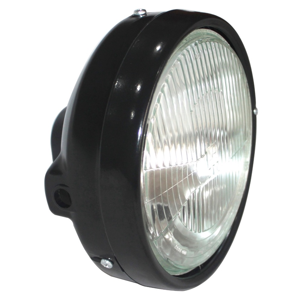 Farol Bloco Optico Aro Cromado Cbx 200 Strada Lente Em Vidro