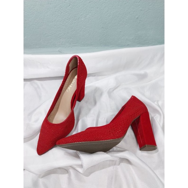 Scarpin vermelho hot sale via uno