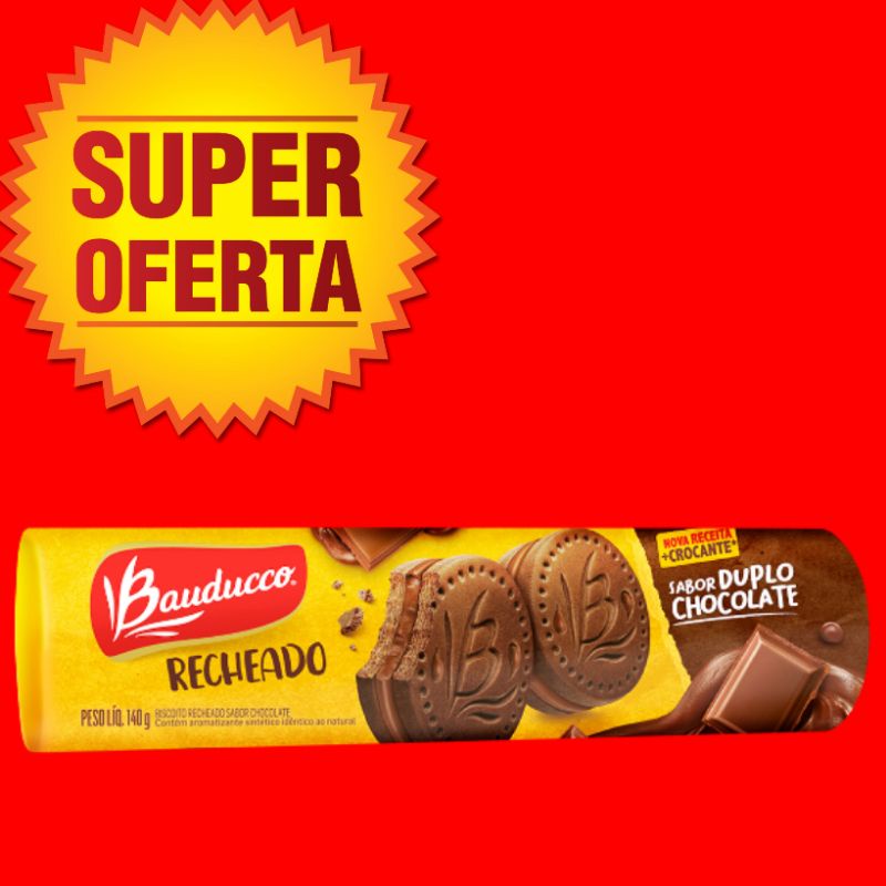 Biscoito Recheados Bauducco Chocolate 140g