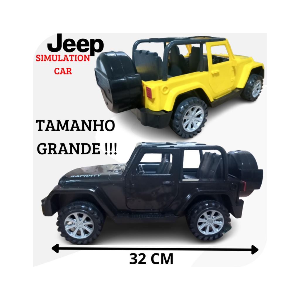 Carro Jeep de Fricção Scala 1:14 Abre as Portas Brinquedo Carrinho Tamanho  Grande 32 cm Lindo Brinquedo c/excelente acabamento interno e externo/Jipe  Brinquedo/Diecast model cars/Menino/Simulation Car/Várias Cores/Off  Road/Center toys/Promoção | Shopee ...