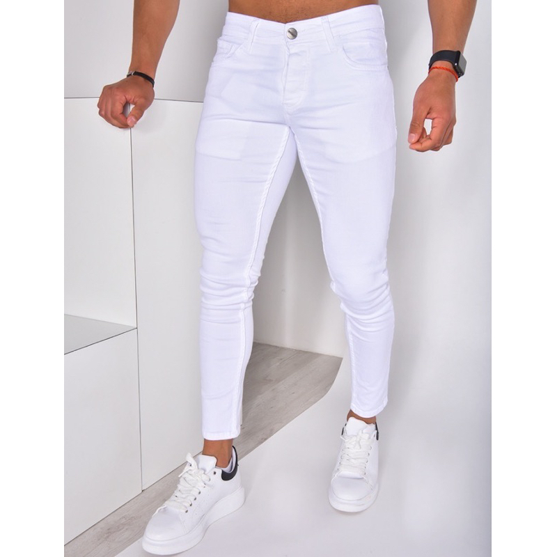 Calça skinny hot sale masculina branca