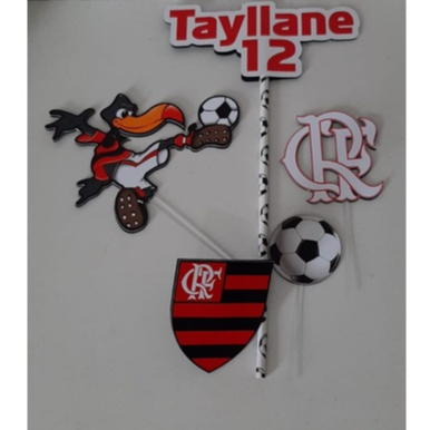 Topper de Bolo Flamengo, Produto Masculino Flamengo Nunca Usado 37191734