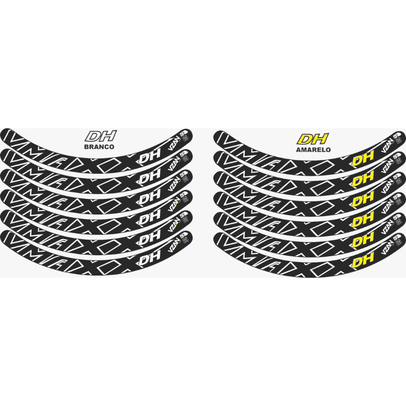 Adesivos Bike Aro 26 Aero Vzan Vmaxx Wheeling / Grau / Dh