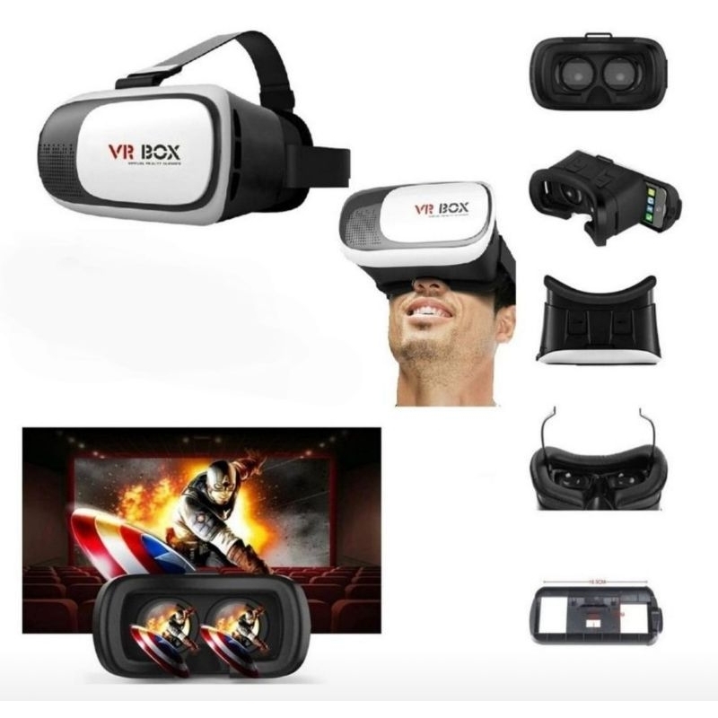 Óculos Vr Box 3d para Celular Android Ios Filmes Vídeos Jogos