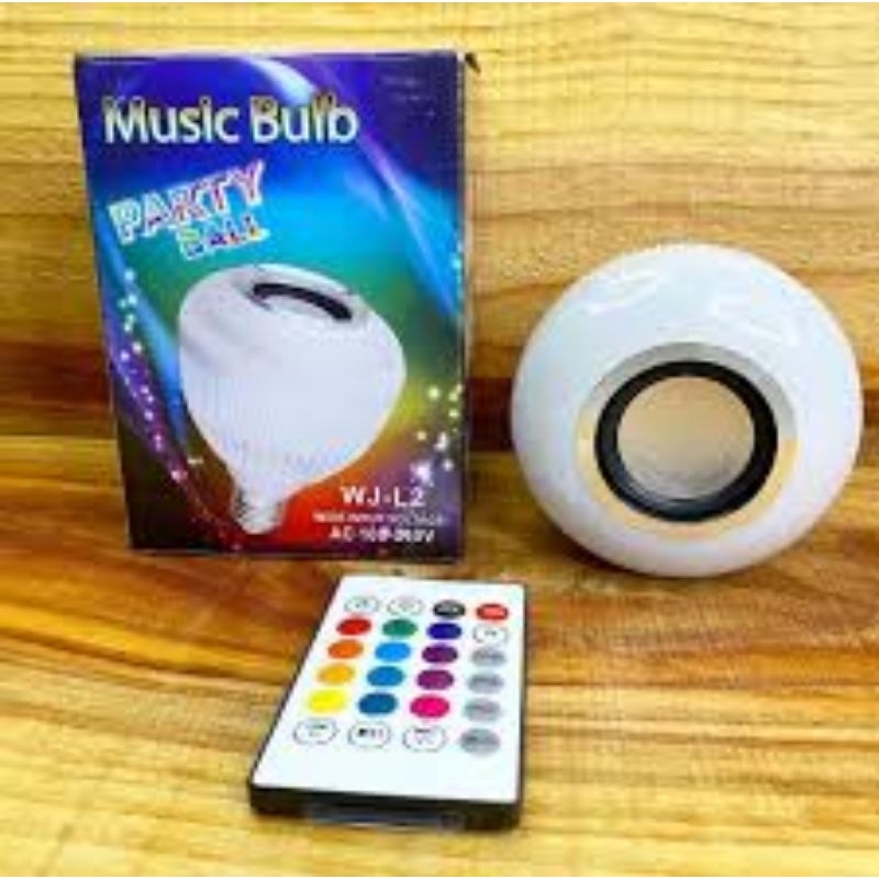 Lampada Musical Bluetooth Rgb Com Controle De Led Caixa De Som E27 500