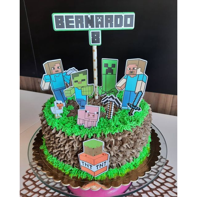 Topo de bolo Minecraft, Loja LuQfez