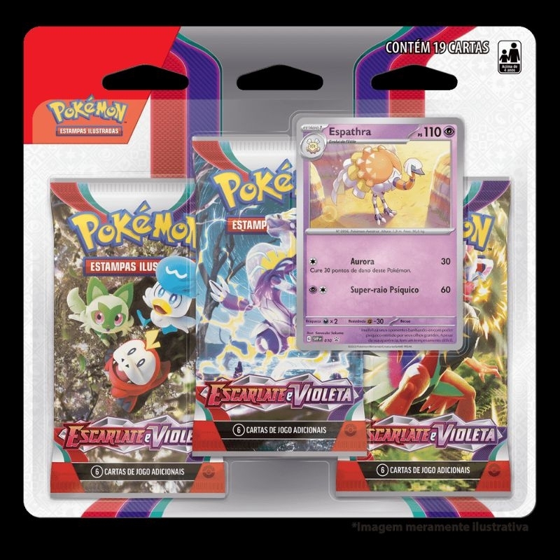 Triple Pack Pokémon Espathra Escarlate E Violeta 1 : :  Brinquedos e Jogos