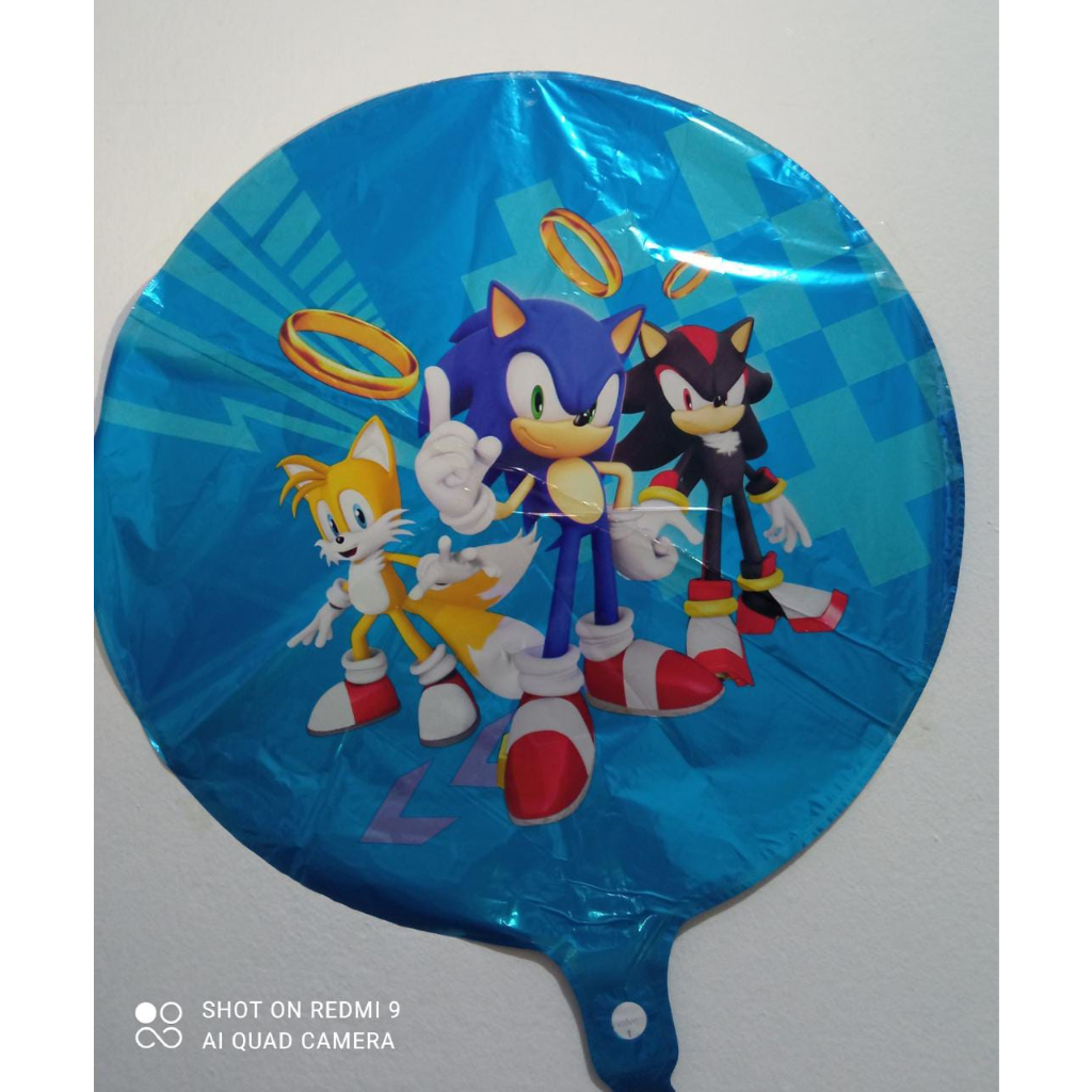 Boneco Pelucia Sonic Sega Musical 28cm + Brinde