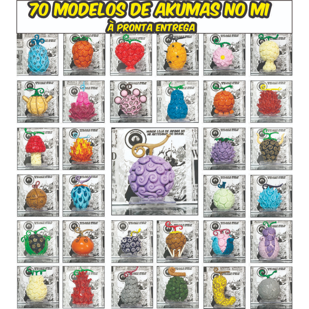 Action Figure - Kit 2 Akuma no mi (Yami - Gura) - One Piece - Anime Figure  - Mangá - Colecionavel de anime - Otaku - Luffy - Figuras de ação 