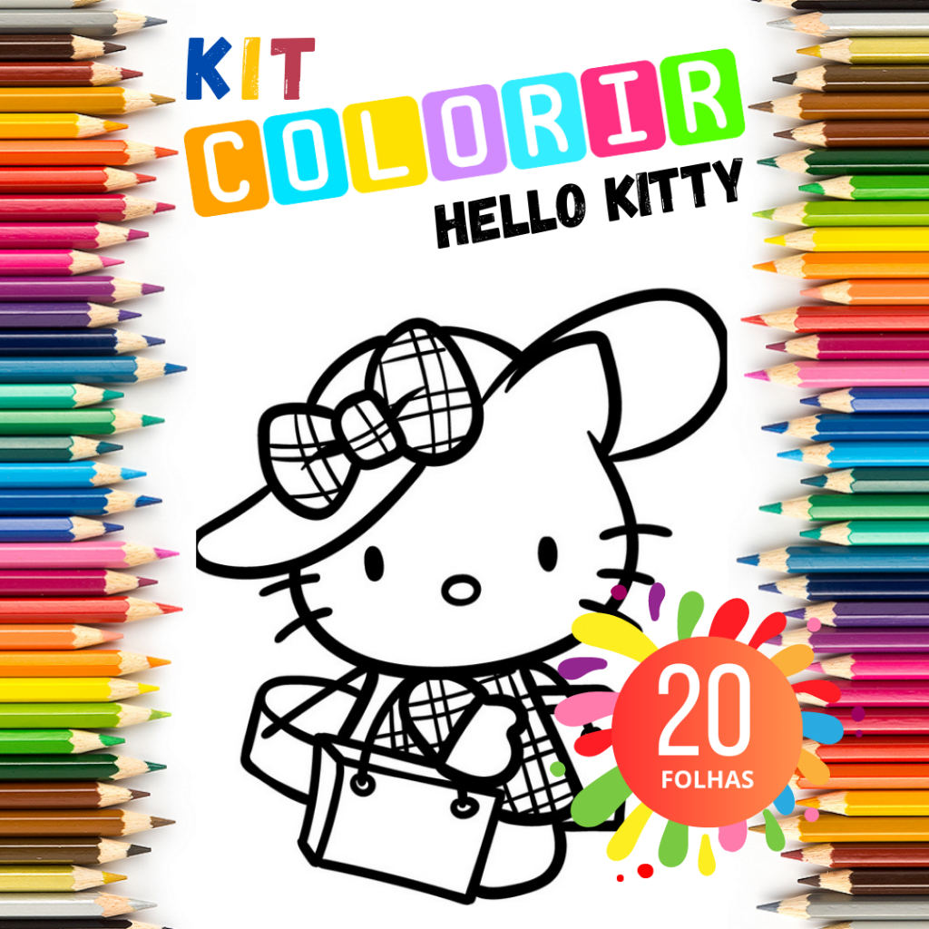 HELLO KITTY - para colorir