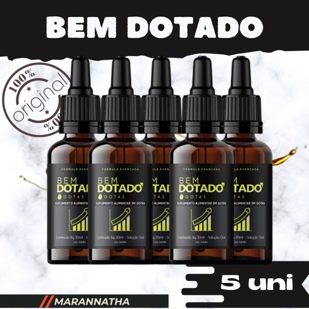 5 FRASCOS BEM DOTADO ORIGINAL 30ML | Shopee Brasil