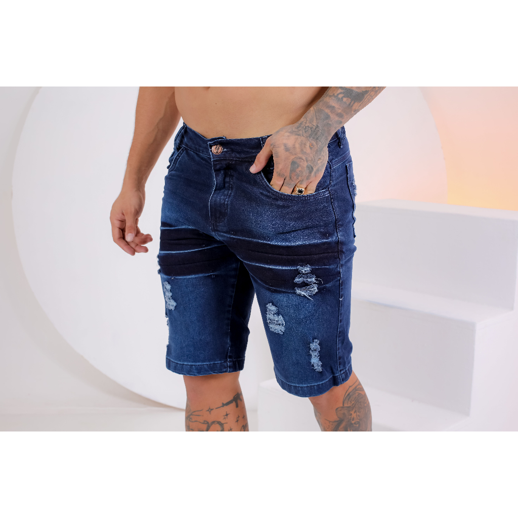 Bermuda jeans best sale masculina 2019