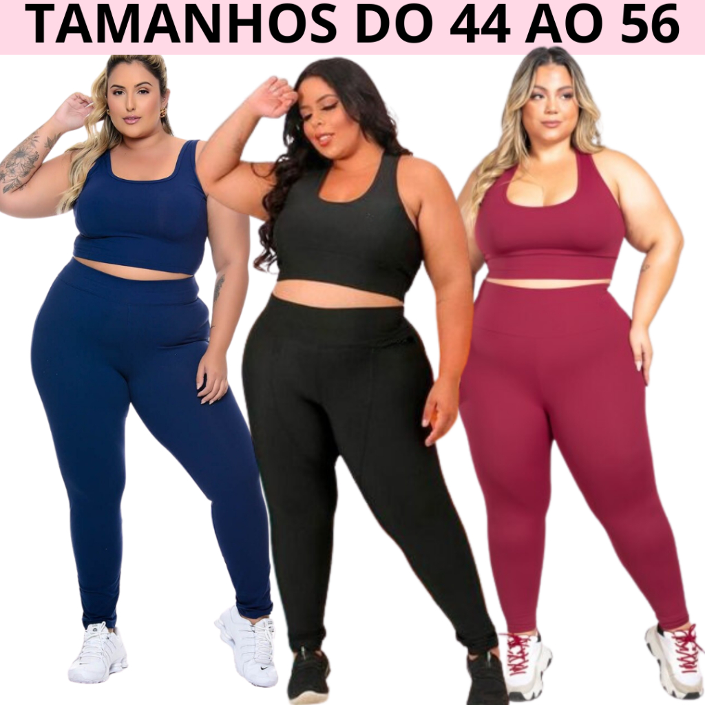 Calça Legging de Academia Confortável Levanta Bumbum Plus Size Fitness  Corrida e Caminhada (Cinza)