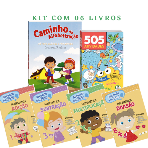 Livro Infantil 505 Atividades - Jogos Colorir Lógica Escrever