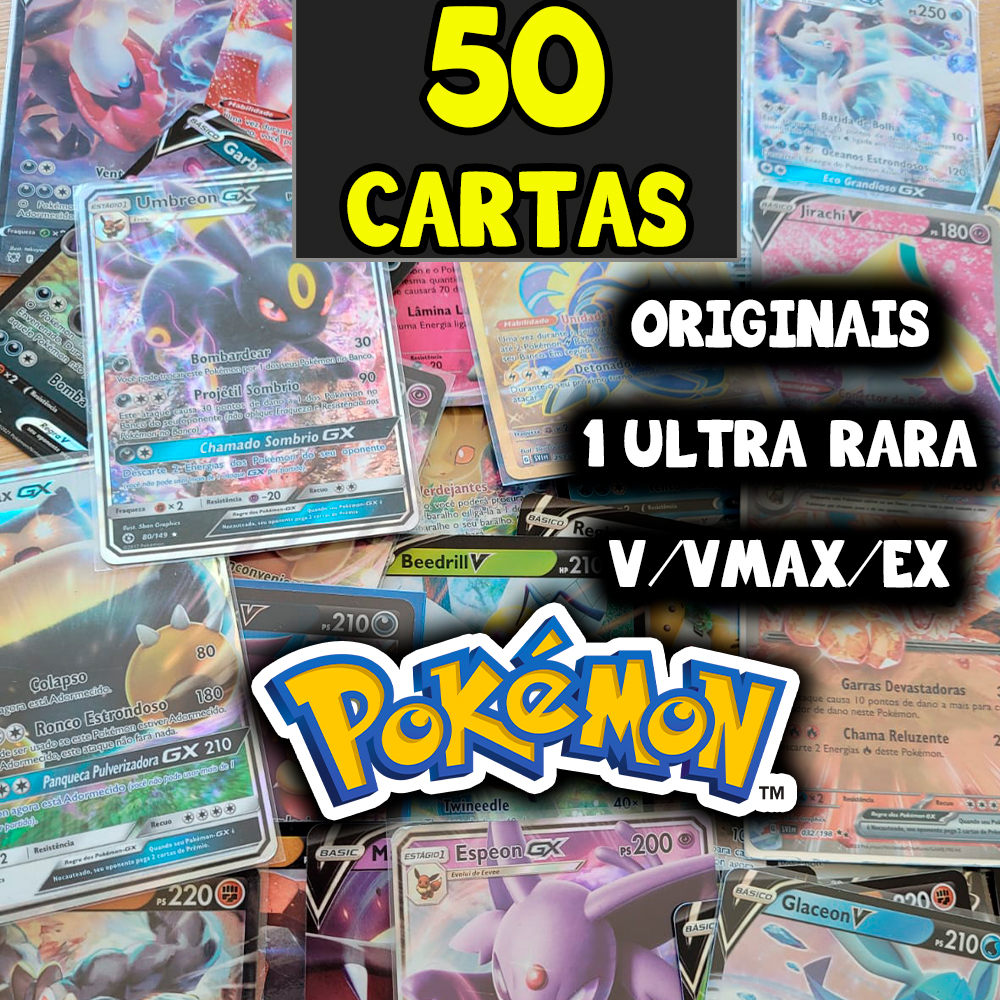 20 Cartas Pokémon 151 ORIGINAIS BRILHANTES - CARTAS COPAG Foil
