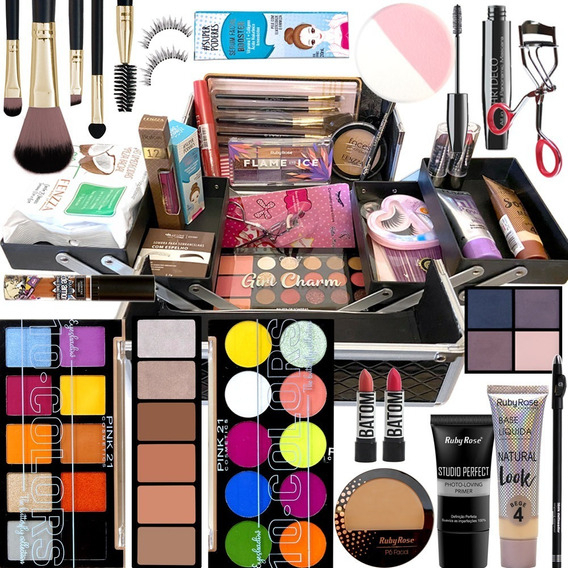 Kit Maquiagem para Boneca Fashion Girl, Revenda Batom - Virtual Make