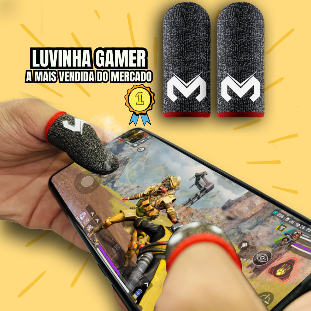 Kit Luvinha Gamer Jogar Free Fire Pubg + Fone De Ouvido