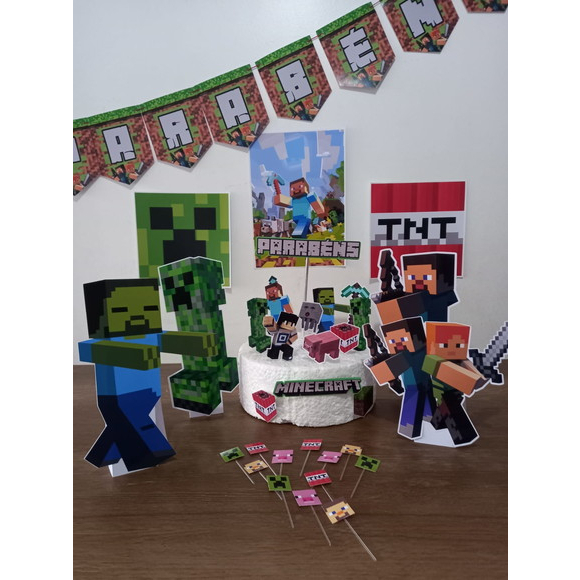 Papelaria Minecraft - Comprar em Festinha no Papel