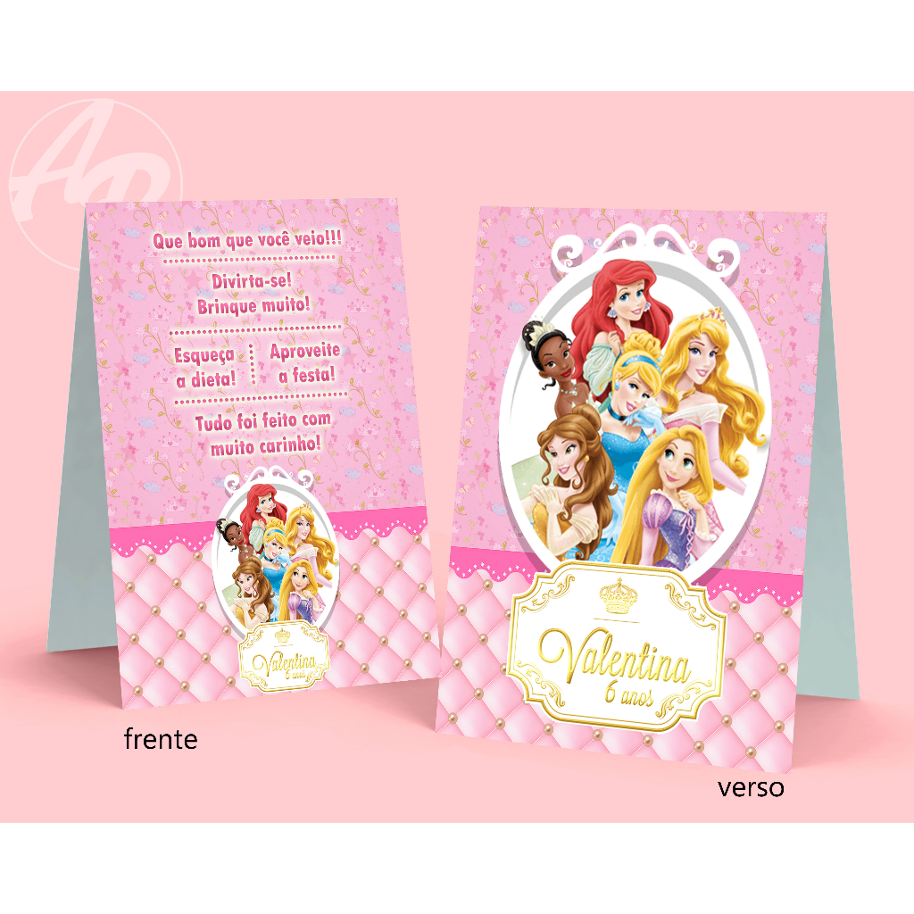 Agradecimentos para festas tema Princesas Disney (n+d) | Shopee Brasil