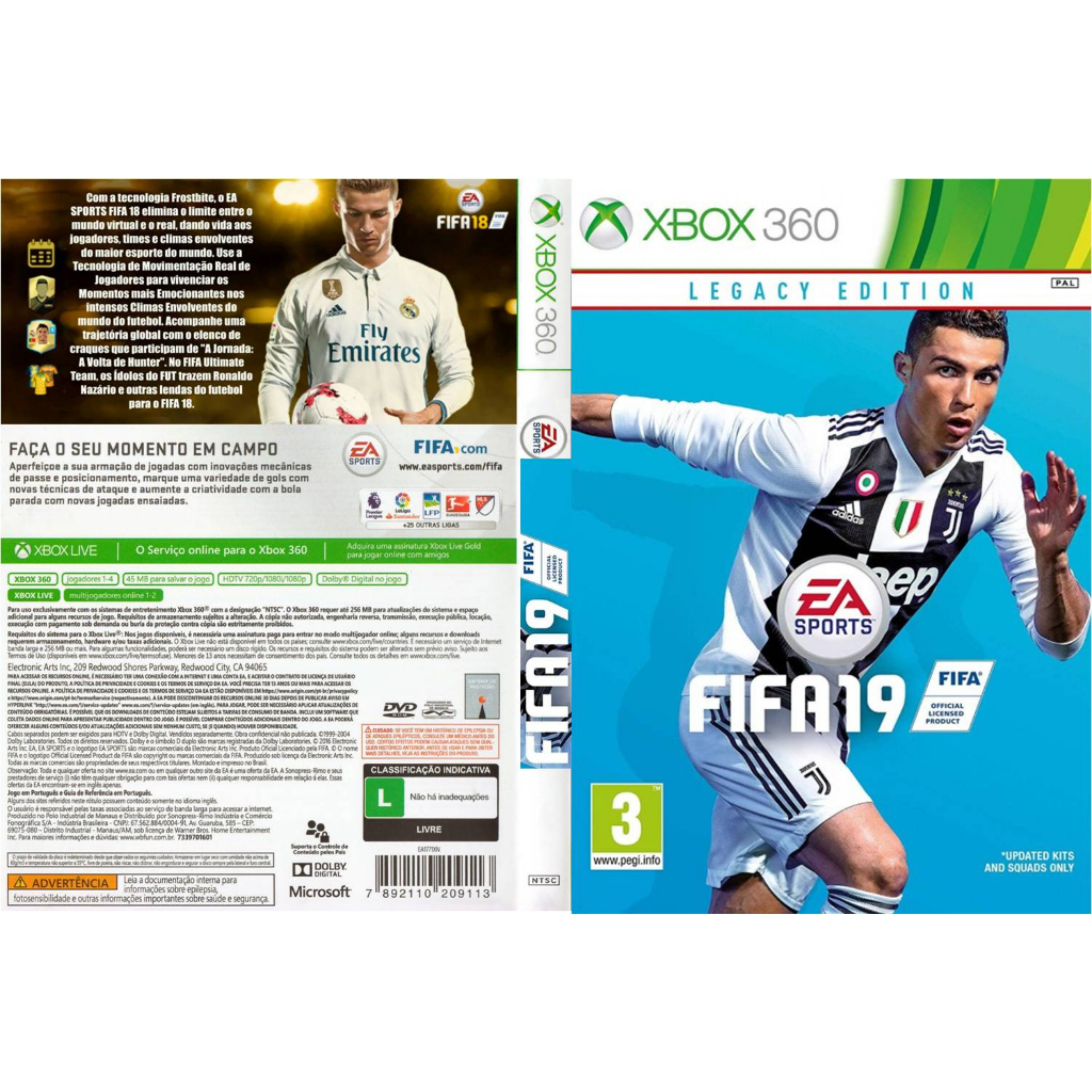 Jogo Xbox 360 FIFA 19 Lt 3.0