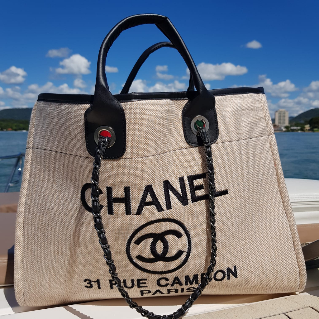 Bolsa Feminina Sacola Chanel grande praia verão