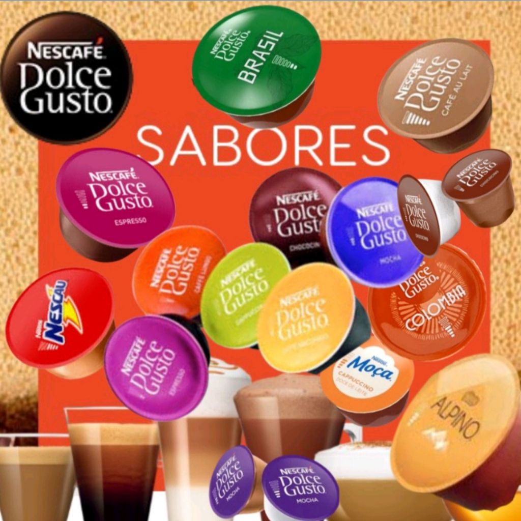 16 Cápsulas Nescafe ' Dolce Gusto Cappuccino Café' Leche Colombia Brasil