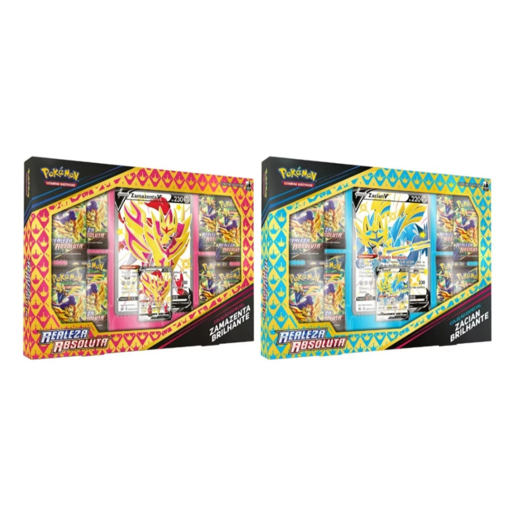 Box Cartas Pokemon Zacian V Fa Realeza Absoluta Copag - Deck de