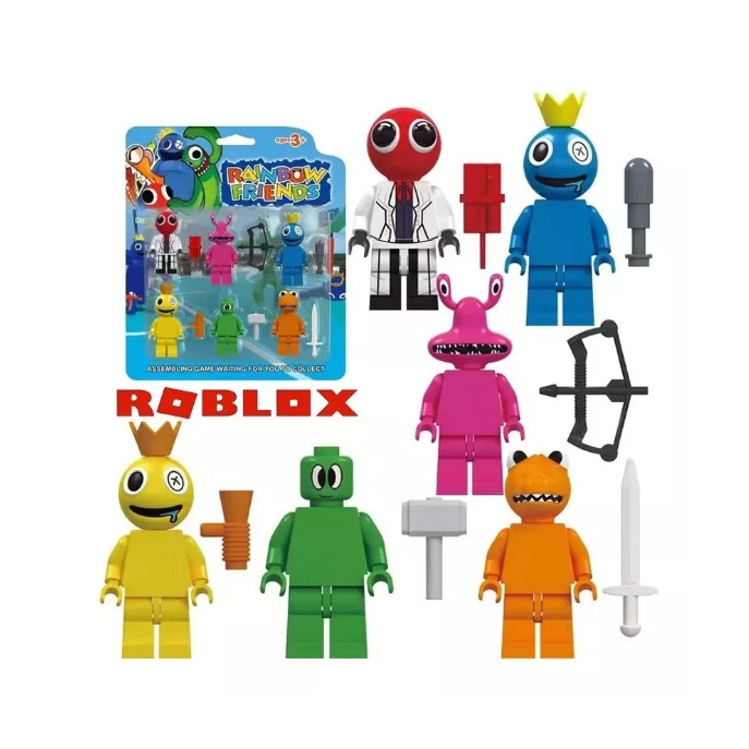 Bonecos De Montar Roblox Rainbow Friends Jogo 7 Personagens