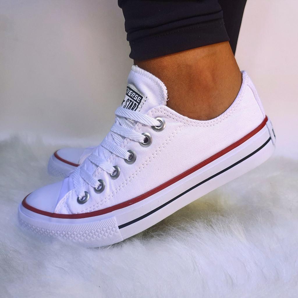 All star best sale lona branco