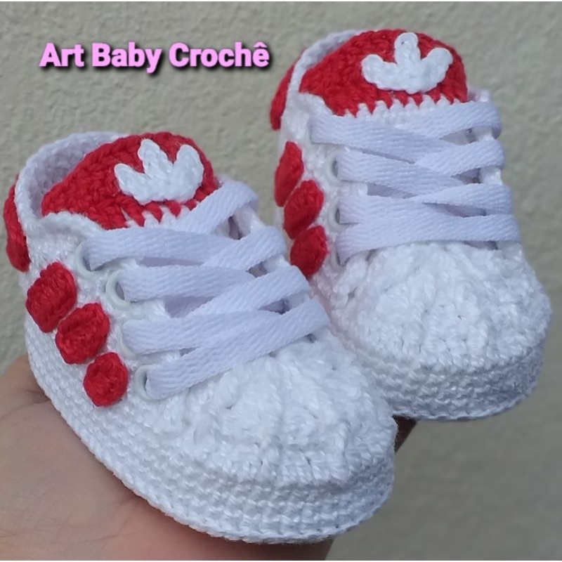 Tenis crochet bebe hot sale