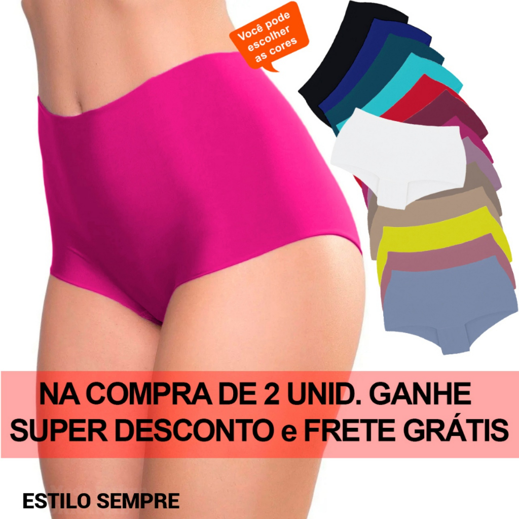 Calcinha spandex feminina, roupa íntima com cintura alta, redução