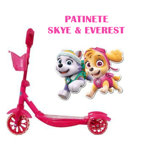 Patinete Infantil SONIC Ajustável 3 Rodas Com Cesta Música Luzes + Surpresa  Pronta Entrega no Brasil