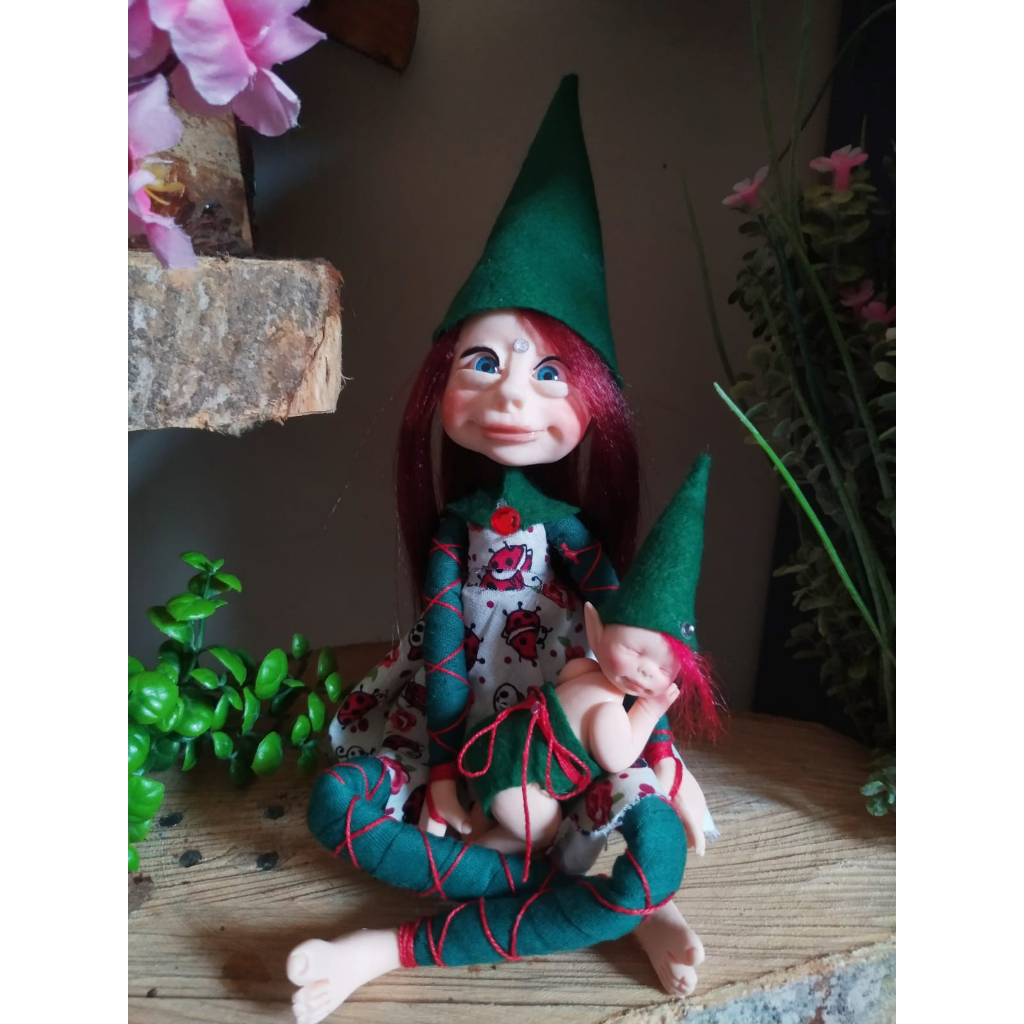 Duende fada garraduende com bebê duende | Shopee Brasil