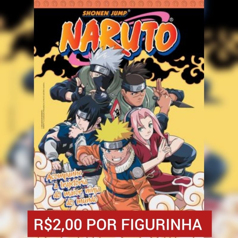 Álbum Naruto Clássico Shonen + 60 Figurinhas S/ Repetição