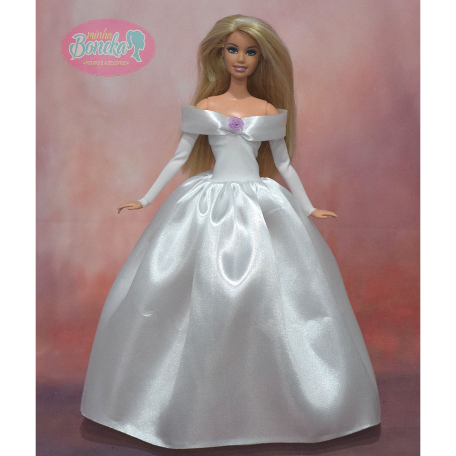 Roupa Vestido Luxo para Boneca Barbie Susi (Azul Frozen)