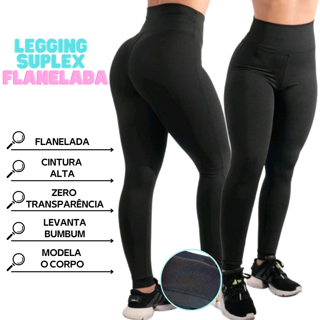 Legging Montaria Peluciada Quentinha Cintura Alta Zero