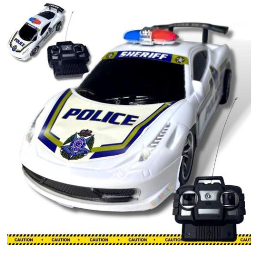 Brinquedo Carrinho de Policia c/ Controle Remoto Preto - Shop Macrozao