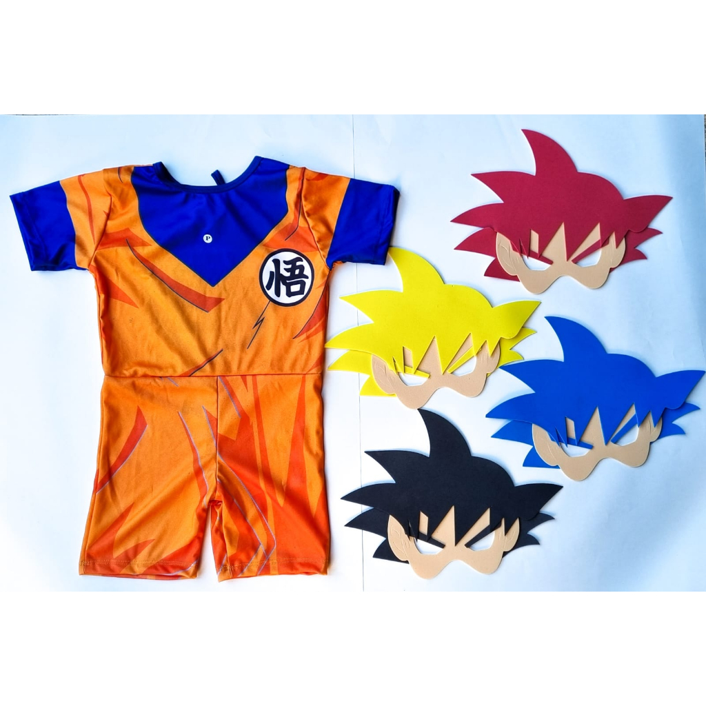 Fantasia Infantil Goku Pp + Cabelo Eva Super Saiyajin Blue