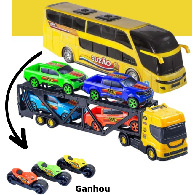 Mini Carreta Cegonheira Braskit - Caminhões, Motos e Ônibus de