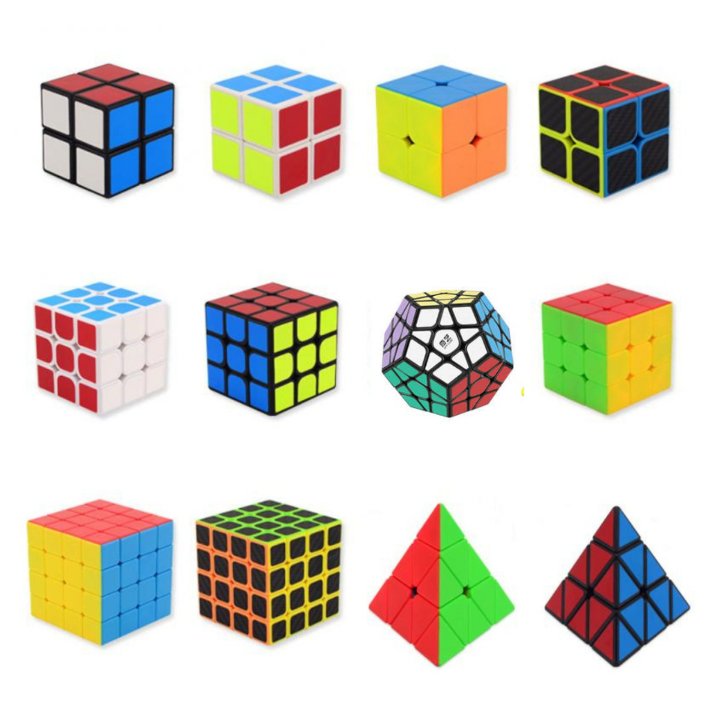 Cubos mágicos em diversos tamanhos 2x2, 3x3, 4x4 e 6x6