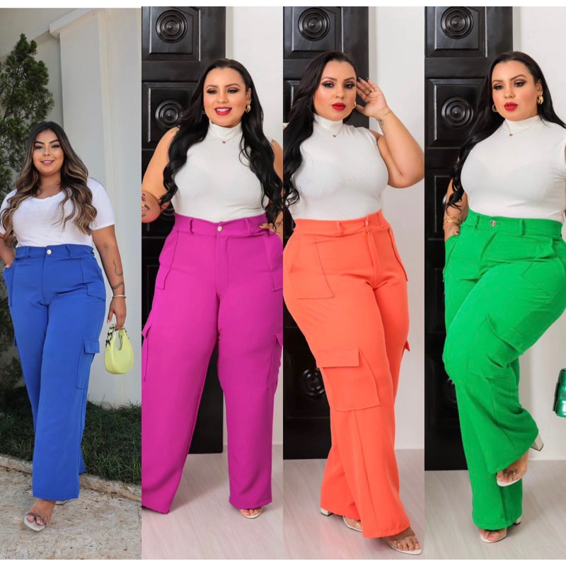 CALÇA CARGO PLUS SIZE, tamanho grande,moda blogueiro