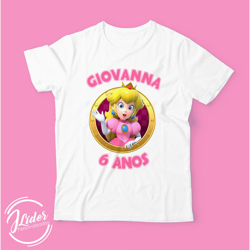 Camiseta Personalizada Princesa Peach | Shopee Brasil