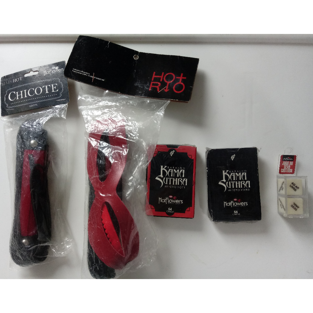 Kit Brinquedos Sexuais (novo), valor único por todos esses objetos, envio  imediato. | Shopee Brasil