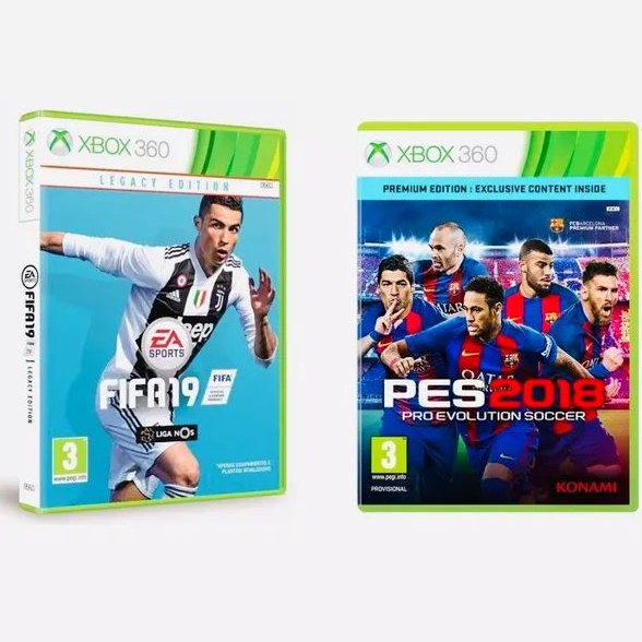 Kit 2 Jogos FIFA 18 + FIFA 19 Xbox 360 Mídia Digital – Alabam