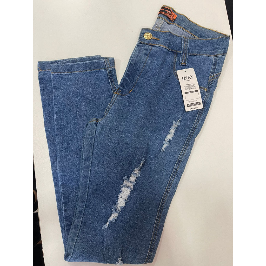 calça jeans feminina veste número 44 com lycra nova com etiqueta bazar  brechó barato